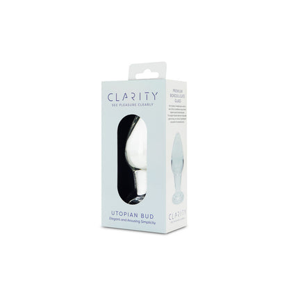 Clarity - Utopian Bud - 8.9 cm Glass Butt Plug