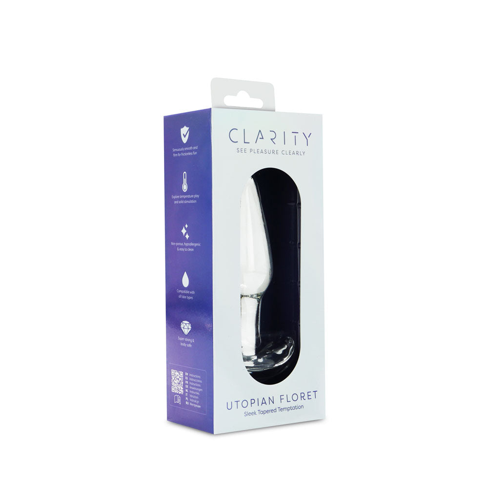 Clarity - Utopian Floret - 11 cm Glass Butt Plug