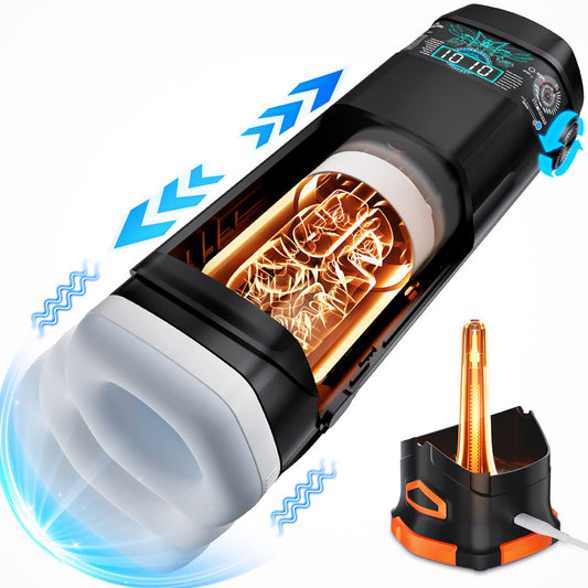 CyberSkin B-Titan - USB Rechargeable Thrusting & Vibrating Auto Masturbator with Heater