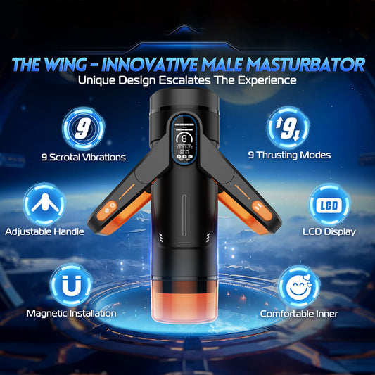 CyberSkin The Wing - USB Rechargeable Thrusting & Massaging Auto Masturbator with Heater