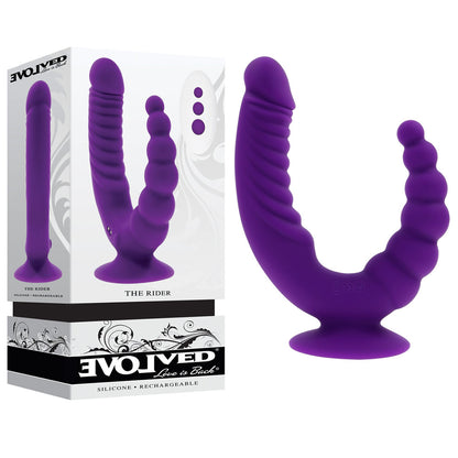 Evolved THE RIDER - USB Rechargeable Double Ended Vibrator with Wireless Remote