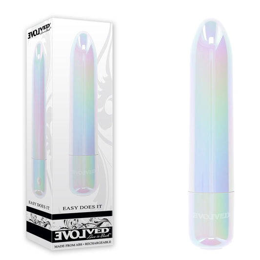 Evolved EASY DOES IT - Pearlescent 10 cm USB Rechargeable Bullet