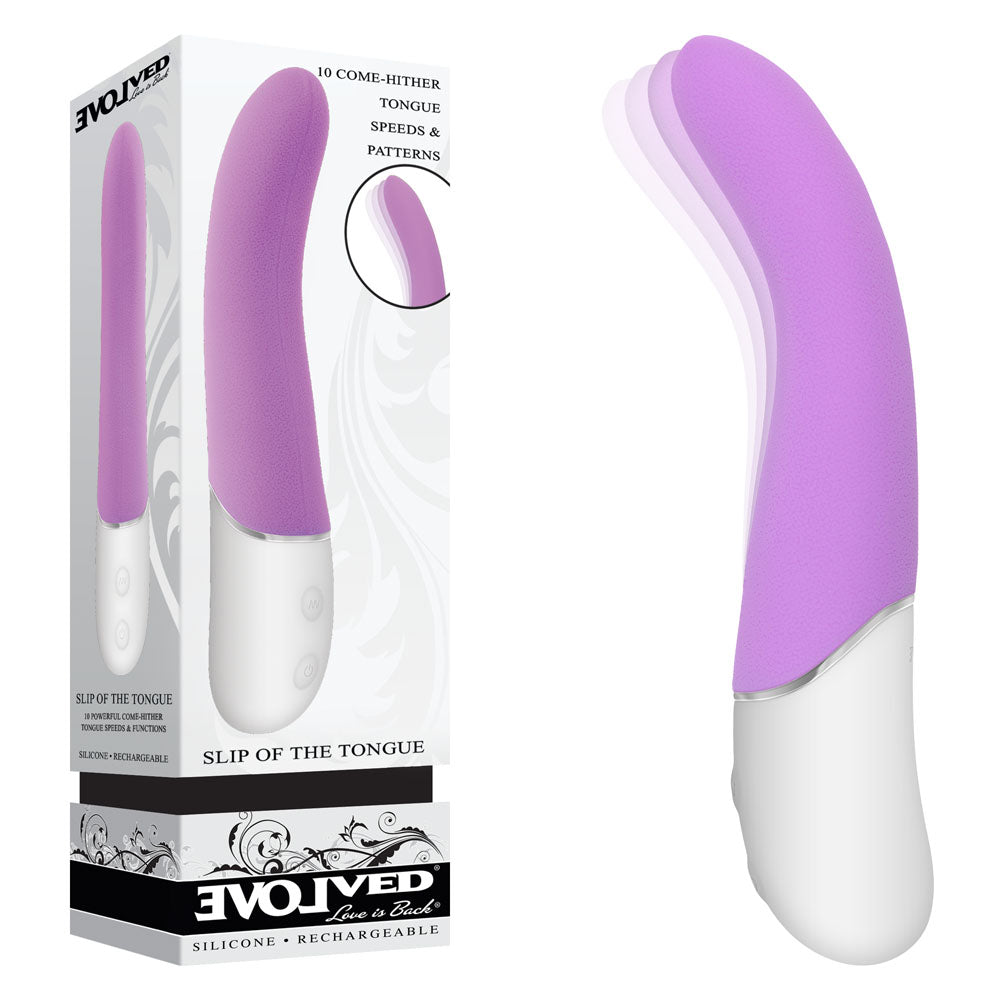 Evolved SLIP OF THE TONGUE - 21.1 cm USB Rechargeable Flicking Tongue Vibrator