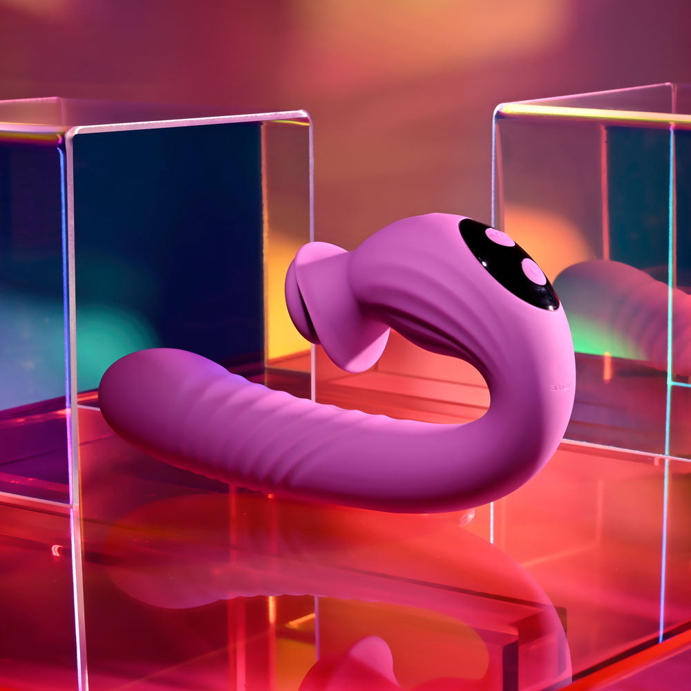 Evolved DEEP ECSTASY - 16.5 cm USB Rechargeable Thrusting and Tapping Vibrator