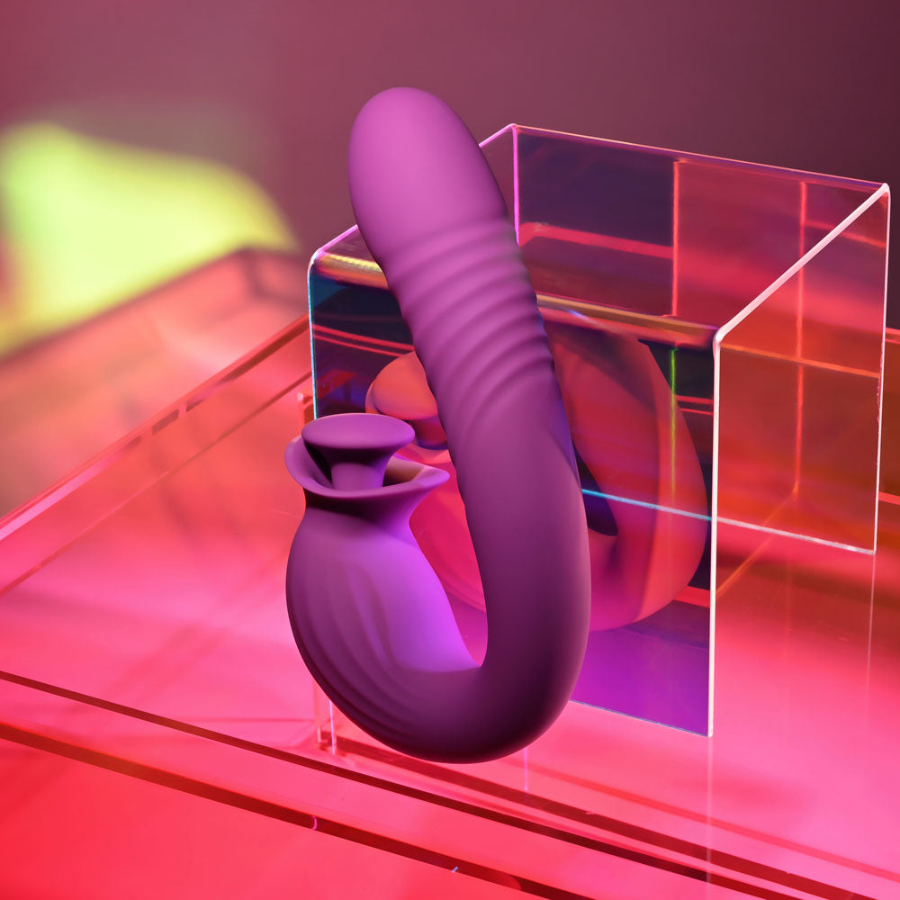 Evolved DEEP ECSTASY - 16.5 cm USB Rechargeable Thrusting and Tapping Vibrator