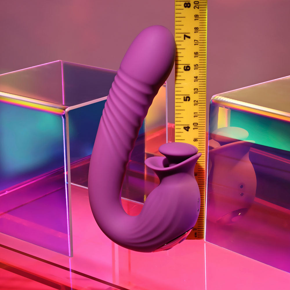 Evolved DEEP ECSTASY - 16.5 cm USB Rechargeable Thrusting and Tapping Vibrator