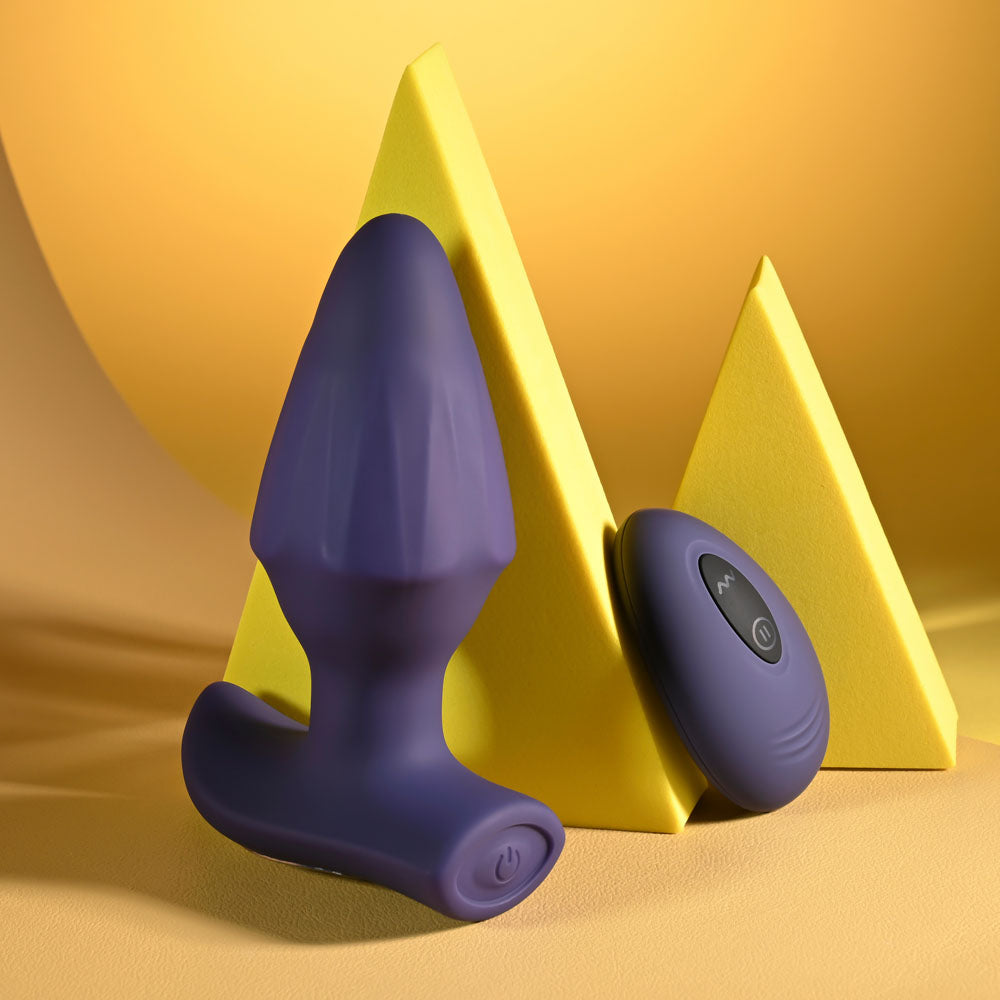Evolved STARBURST - 10.1 cm USB Rechargeable Vibrating Butt Plug with Wireless Remote