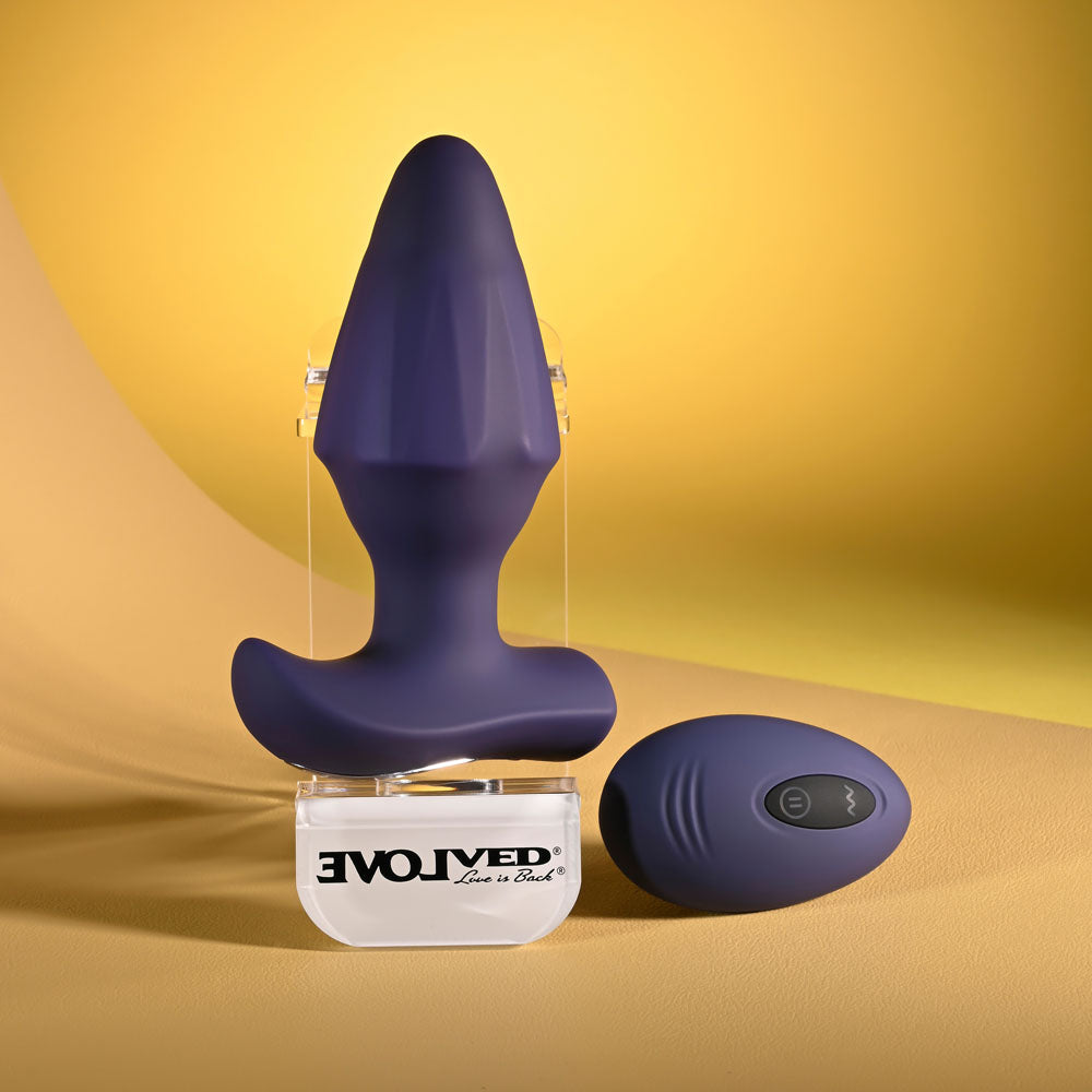 Evolved STARBURST - 10.1 cm USB Rechargeable Vibrating Butt Plug with Wireless Remote