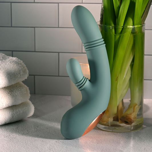 Evolved RUB ME TENDER - USB Rechargeable Gyrating & Thrusting Rabbit Vibrator