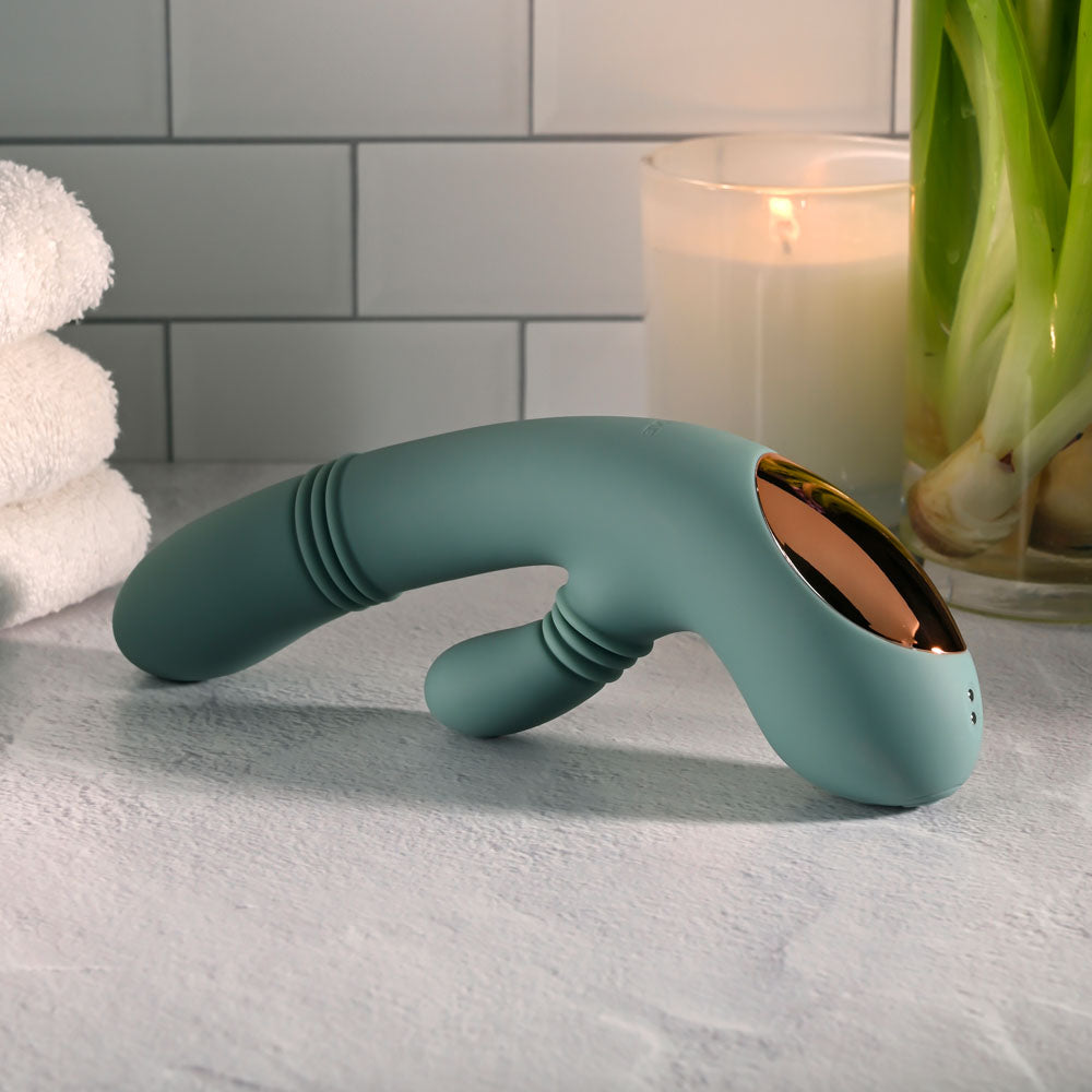 Evolved RUB ME TENDER - USB Rechargeable Gyrating & Thrusting Rabbit Vibrator