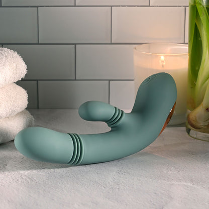 Evolved RUB ME TENDER - USB Rechargeable Gyrating & Thrusting Rabbit Vibrator