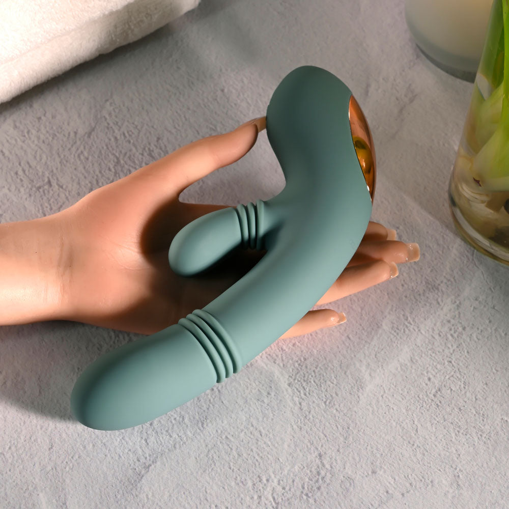 Evolved RUB ME TENDER - USB Rechargeable Gyrating & Thrusting Rabbit Vibrator