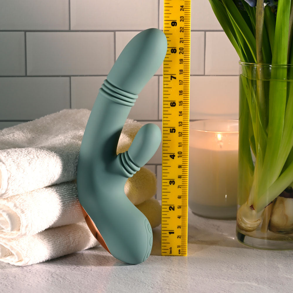 Evolved RUB ME TENDER - USB Rechargeable Gyrating & Thrusting Rabbit Vibrator