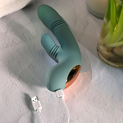Evolved RUB ME TENDER - USB Rechargeable Gyrating & Thrusting Rabbit Vibrator
