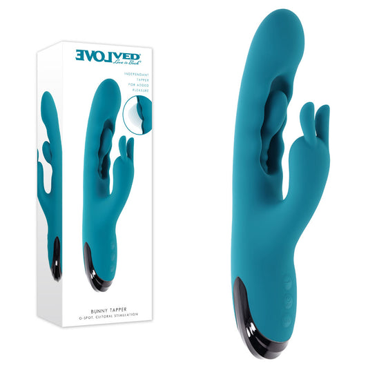 Evolved BUNNY TAPPER - 20 cm USB Rechargeable Rabbit Vibrator with Flicking Shaft