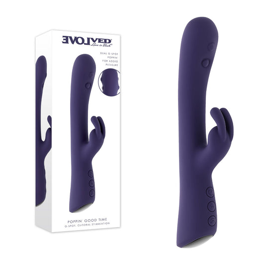 Evolved POPPIN GOOD TIME - 20 cm USB Rechargeable Rabbit Vibrator