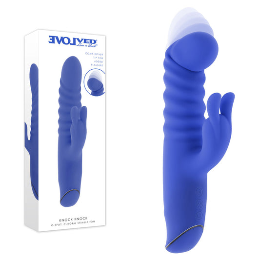 Evolved KNOCK KNOCK - 22.9 cm USB Rechargeable Rabbit Vibrator with Flicking Head