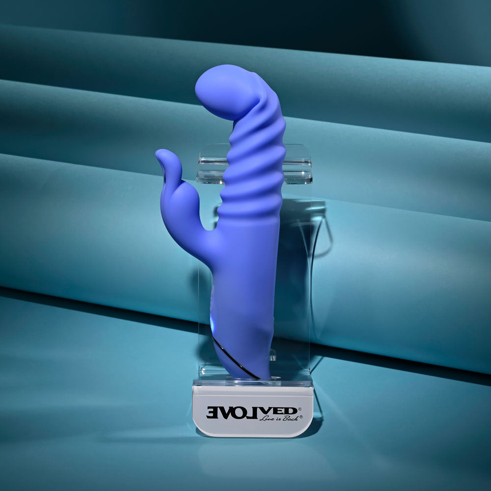 Evolved KNOCK KNOCK - 22.9 cm USB Rechargeable Rabbit Vibrator with Flicking Head