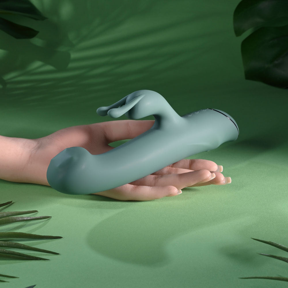 Evolved SATIN SWIRL - 23 cm USB Rechargeable Rabbit Vibrator with Swirling Head