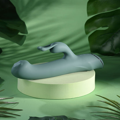 Evolved SATIN SWIRL - 23 cm USB Rechargeable Rabbit Vibrator with Swirling Head