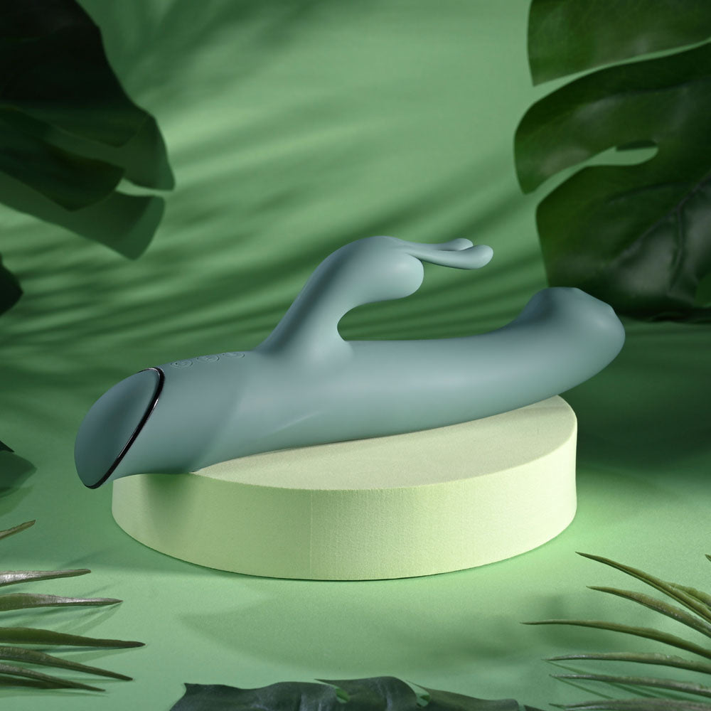 Evolved SATIN SWIRL - 23 cm USB Rechargeable Rabbit Vibrator with Swirling Head