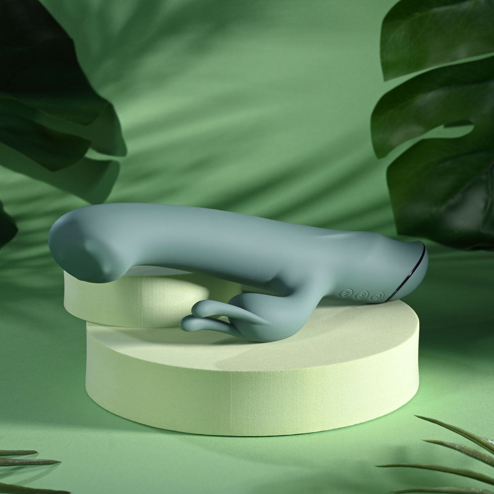 Evolved SATIN SWIRL - 23 cm USB Rechargeable Rabbit Vibrator with Swirling Head