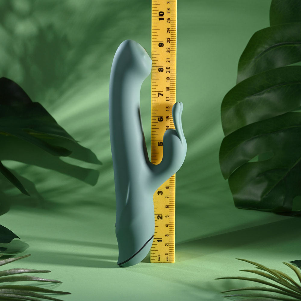 Evolved SATIN SWIRL - 23 cm USB Rechargeable Rabbit Vibrator with Swirling Head