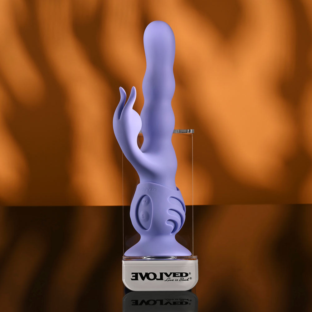 Evolved WIGGLY BUNNY - USB Rechargeable Rabbit Vibrator with Suction Base