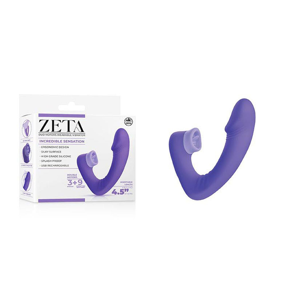 Zeta Duo Motor Wearable Vibrator – Purple