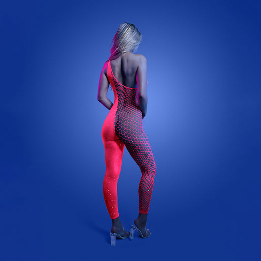 GLOW Hyperdrive Bodystocking - OS - Glow In Dark - One Size