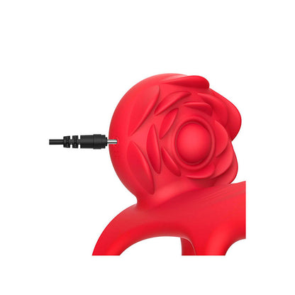 Adam & Eve VIBRATING ROSE COUPLES CAGE - USB Rechargeable Vibrating Penis Cage with Wireless Remote