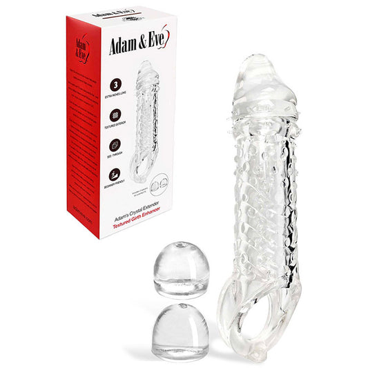 Adam & Eve ADAMS CRYSTAL EXTENDER - 22.9 cm Penis Extender Sleeve with Adjustable Inner