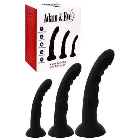 Adam & Eve ADAMS RIDGED TRIO - Anal Training Kit - Set of 3 Sizes