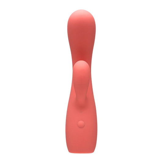 Adam & Eve GROOVY GLOW-UPS Curvie - 17.8 cm USB Rechargeable Rabbit Vibrator
