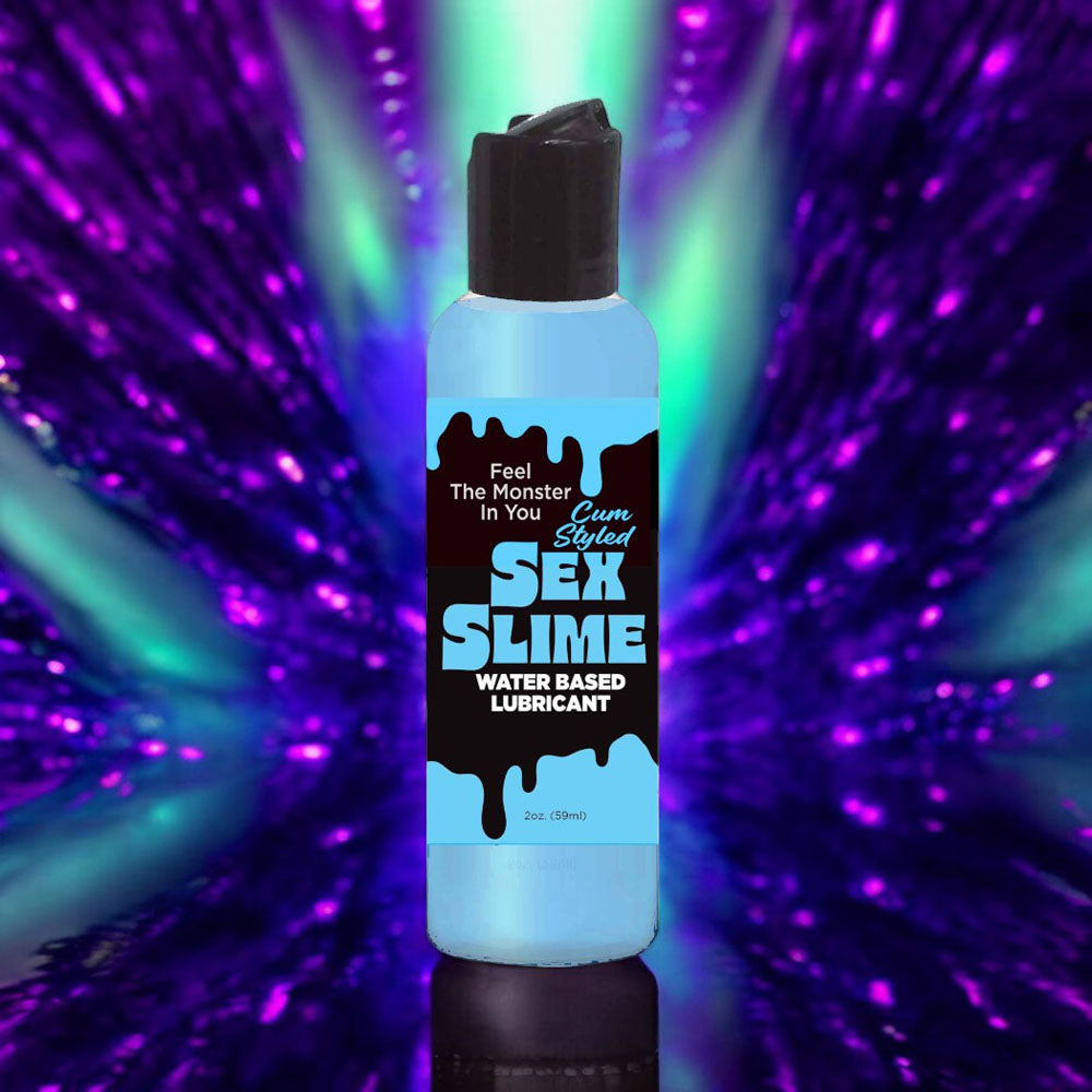 Sex Slime Cum Style Creature Lube - 120 ml - Cum Style Water Based Lubricant - 120 ml Bottle – Blue