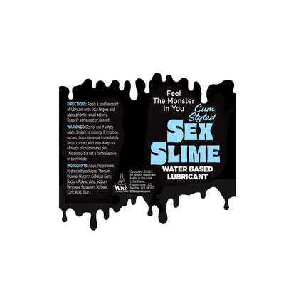 Sex Slime Cum Style Creature Lube - 120 ml - Cum Style Water Based Lubricant - 120 ml Bottle – Blue