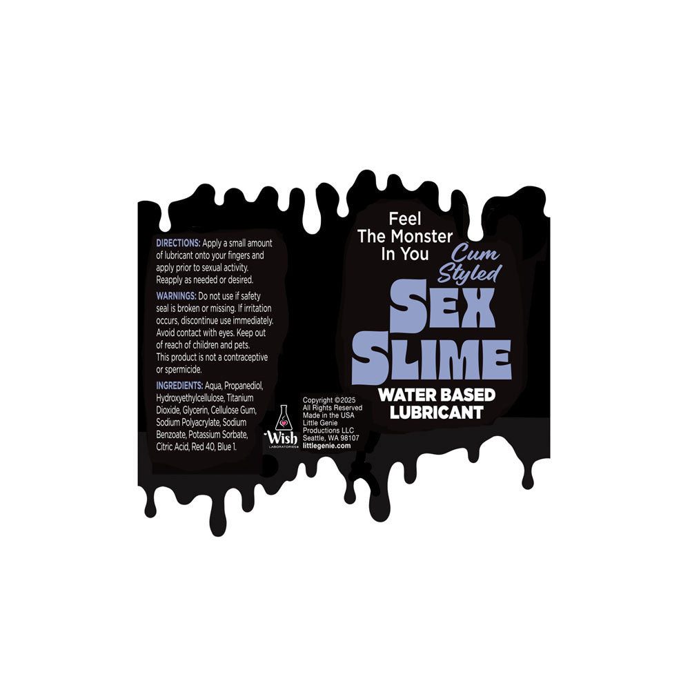 Sex Slime Cum Style Creature Lube - 120 ml - Cum Style Water Based Lubricant - 120 ml Bottle – Purple