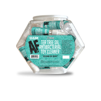 Clean AF Toy Cleaner Fishbowl Display - Antibacterial Toy Cleaner - Display of 36 x 30 ml Spray Bottles