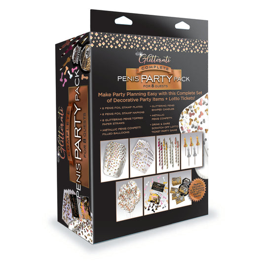 Glitterati Complete Penis Party Pack – Eight People
