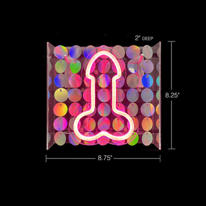Glitterati Neon Penis Sign - Novelty Neon Light