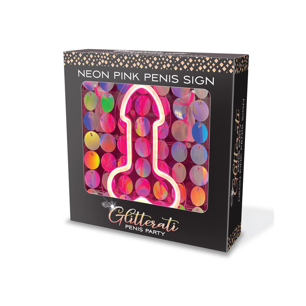 Glitterati Neon Penis Sign - Novelty Neon Light