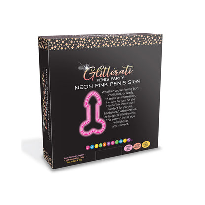 Glitterati Neon Penis Sign - Novelty Neon Light