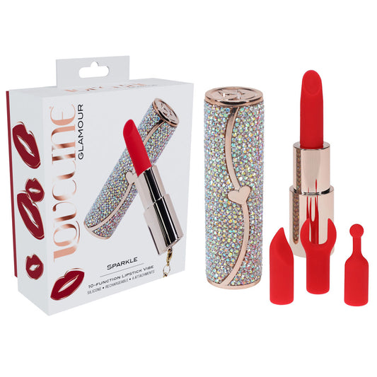 LOVELINE Sparkle - 8.3 cm USB Rechargeable Lipstick Vibrator