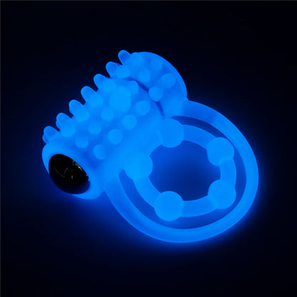 Lumino Play Vibrating Penis & Balls Ring - Glow in the Dark Vibrating Cock Ring