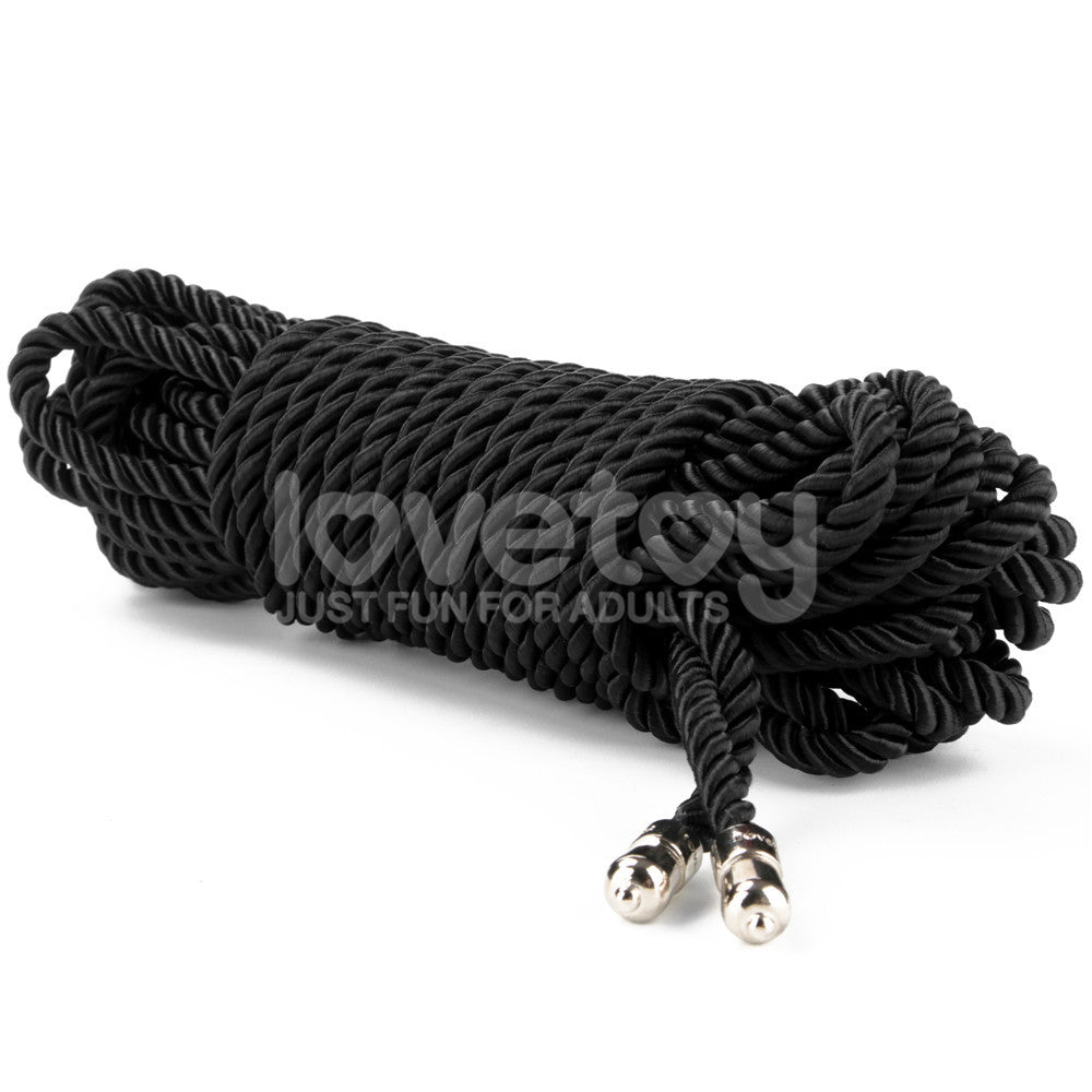 Rebellion Reign Silky Bondage Rope - Bondage Rope - 10 metre length – Black