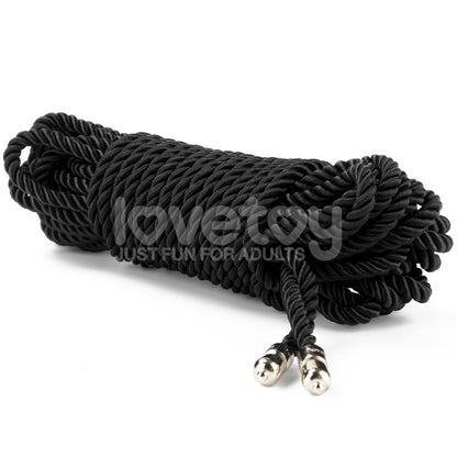 Rebellion Reign Silky Bondage Rope - Bondage Rope - 10 metre length – Black