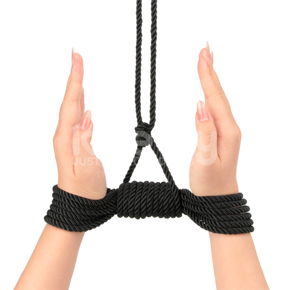 Rebellion Reign Silky Bondage Rope - Bondage Rope - 10 metre length – Black