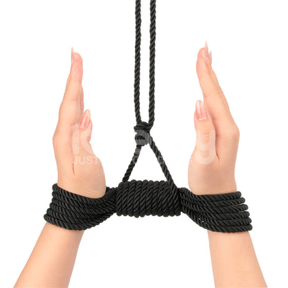 Rebellion Reign Silky Bondage Rope - Bondage Rope - 10 metre length – Black