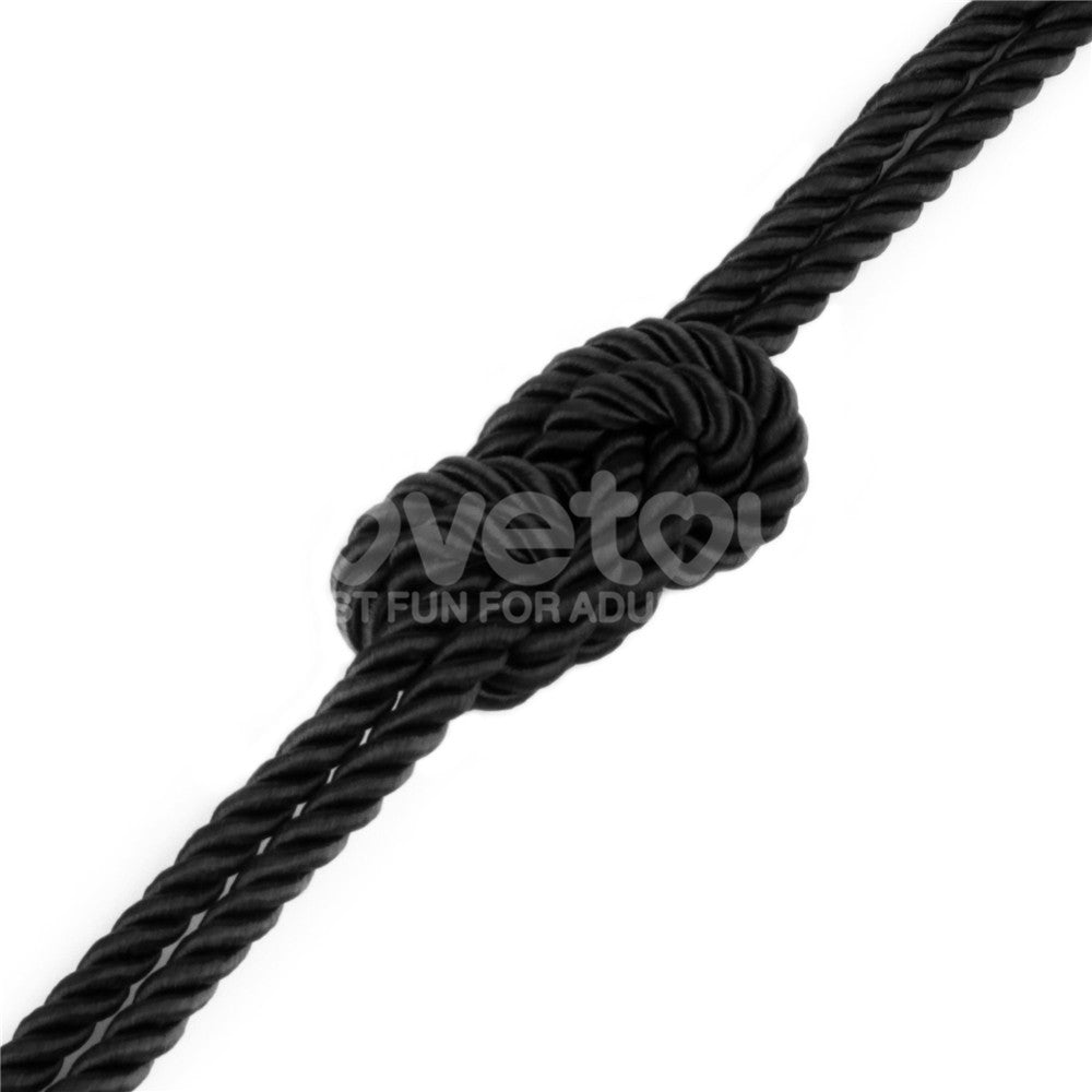 Rebellion Reign Silky Bondage Rope - Bondage Rope - 10 metre length – Black
