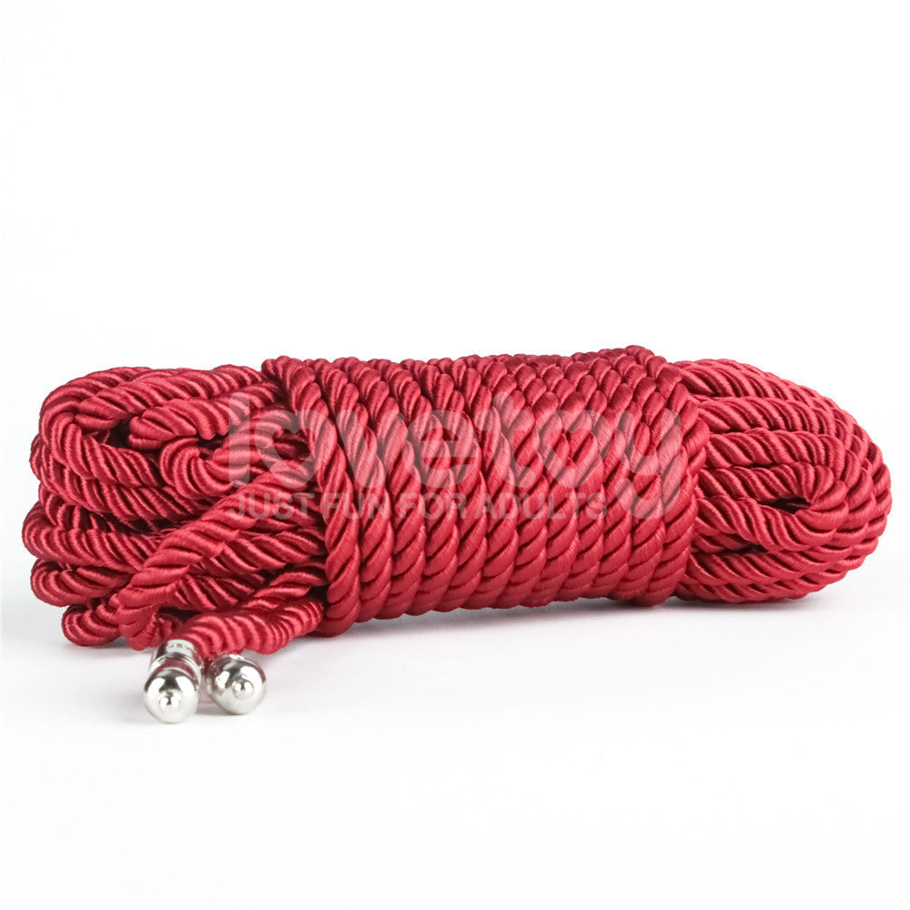 Rebellion Reign Silky Bondage Rope - Bondage Rope - 10 metre length – Red